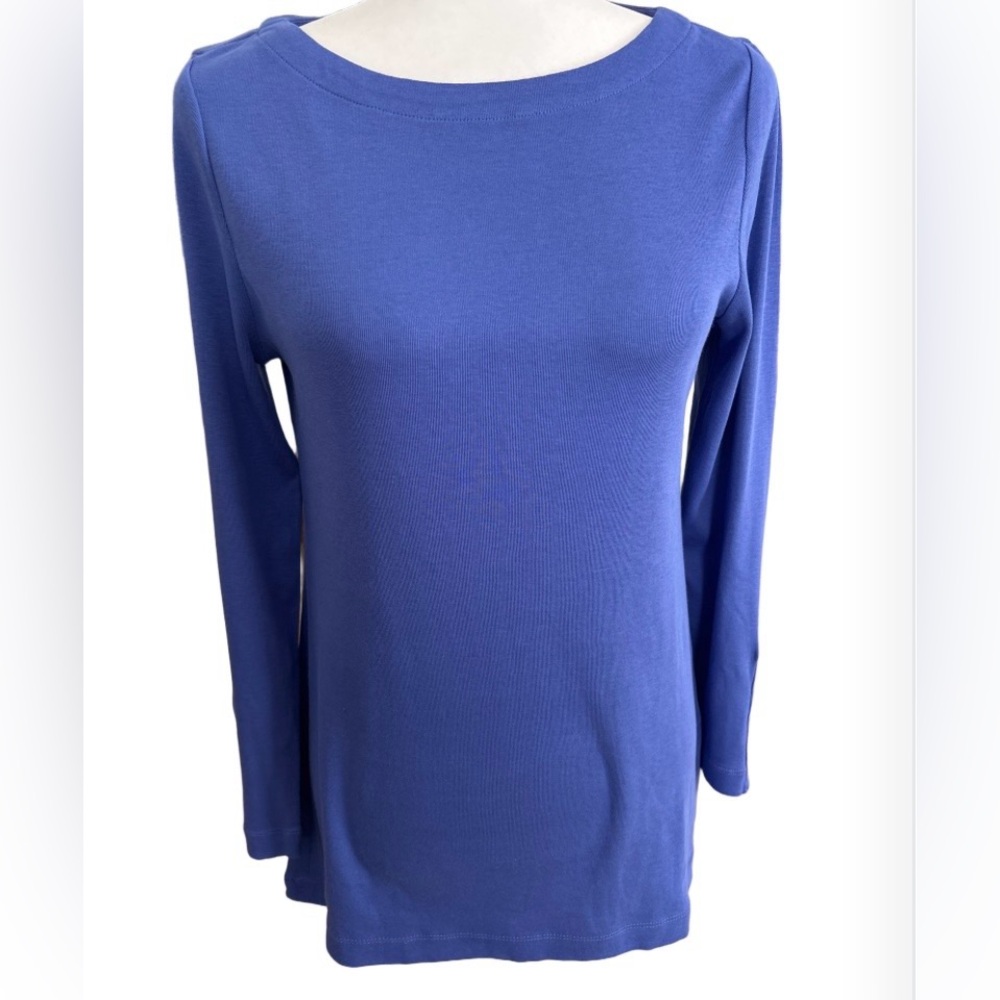 NWT Chico’s Pima Button Sleeve Tunic in Lush Iris Size S Polished Casual